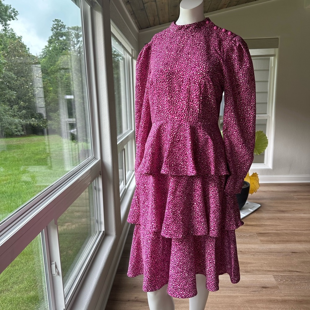Who What Wear Pink Cheetah Dress Size XS